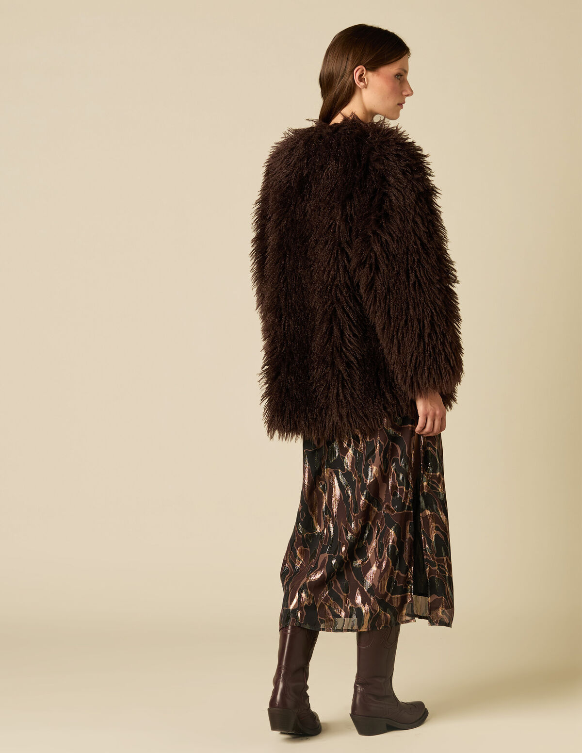 BLUE FUR COAT