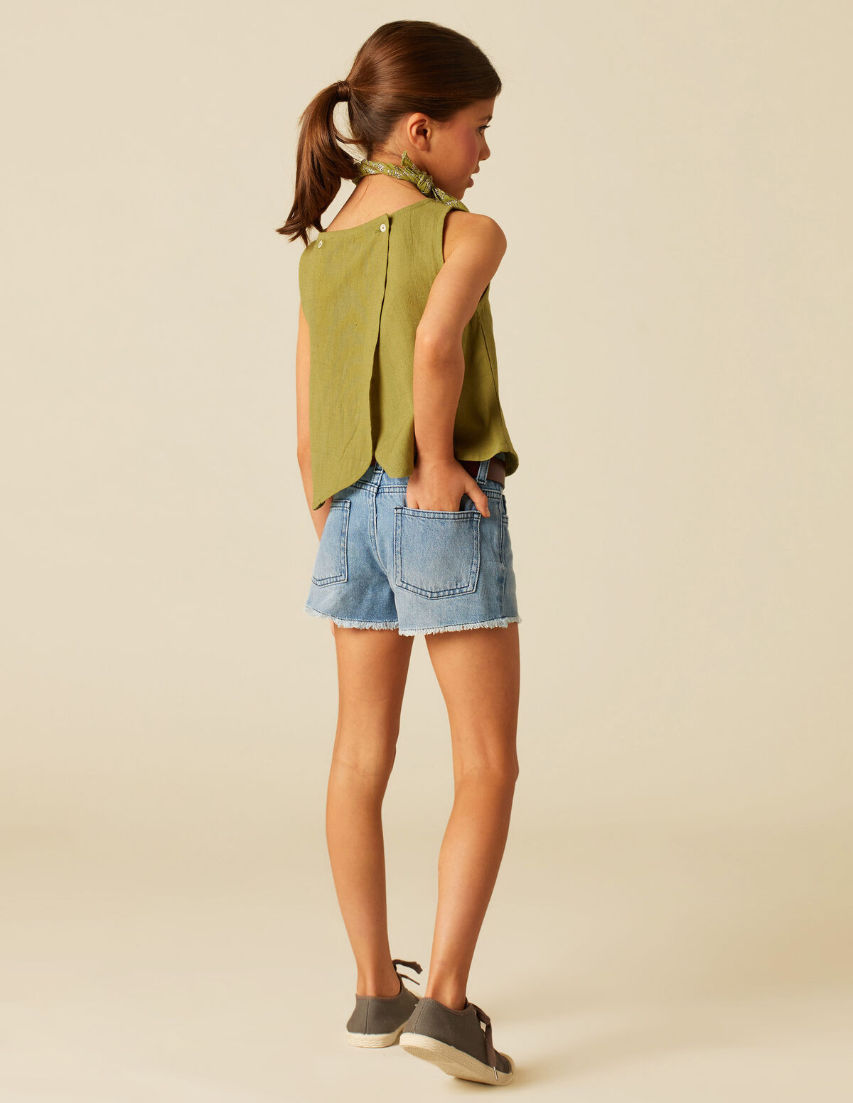 SHORT BOTONES BLANCO