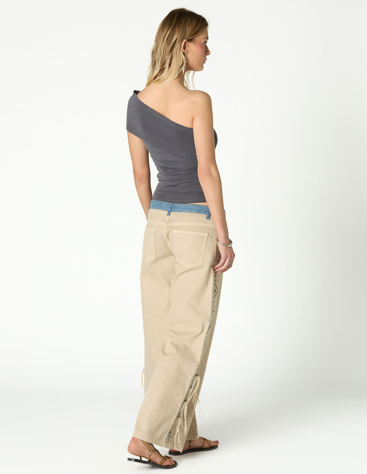 PANTALON TACHAS COWBOY BEIGE/CONTRAST