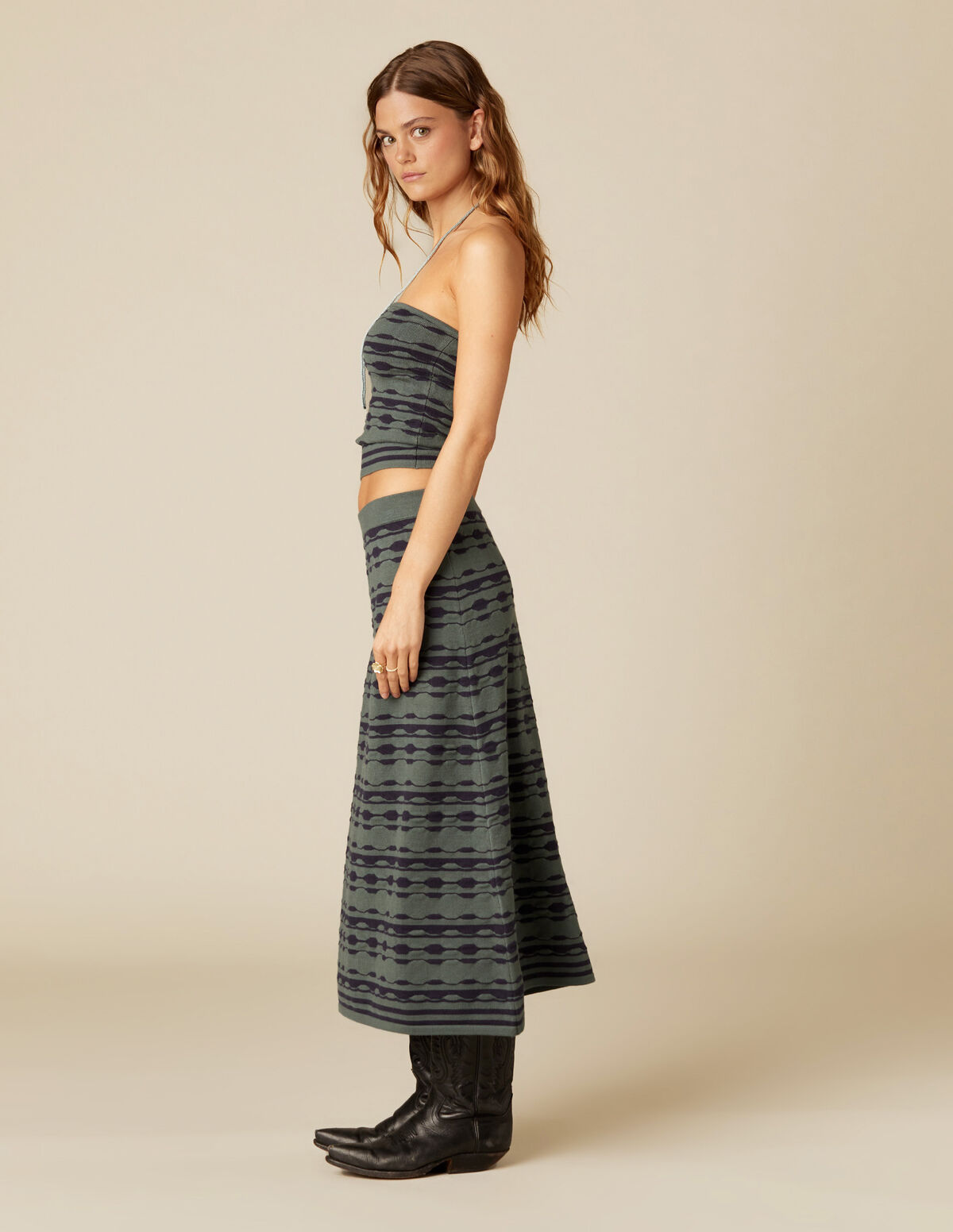 BICOLOR BROWN TOP