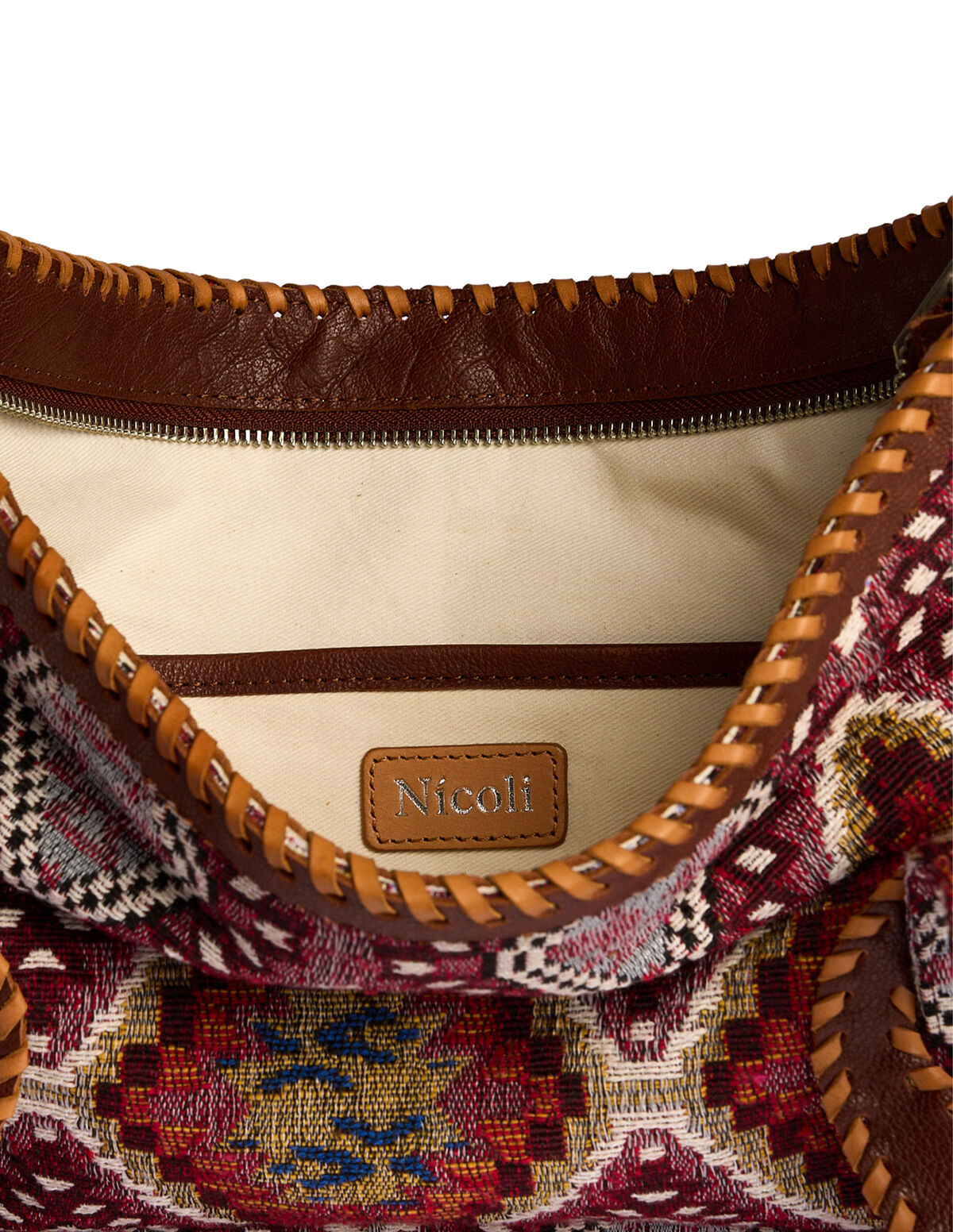 MALA JACQUARD E COURO