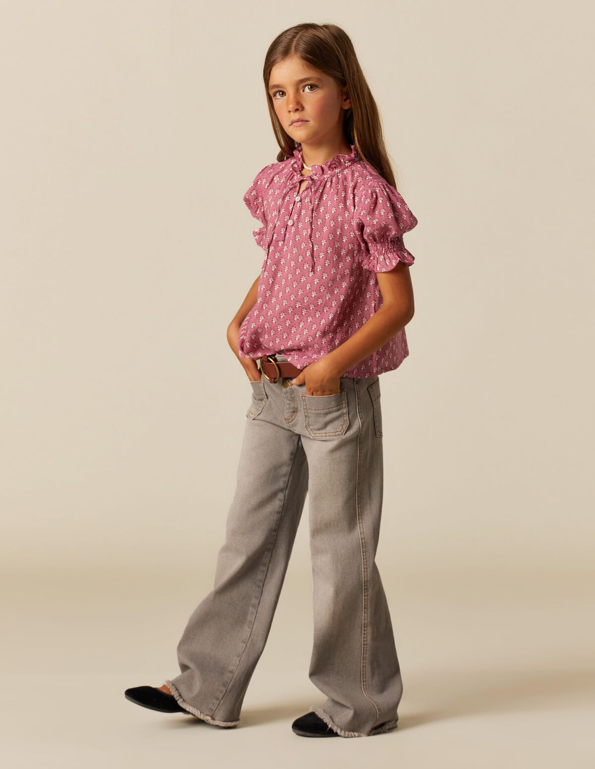 CAMISA FLOR RAMITO AZUL