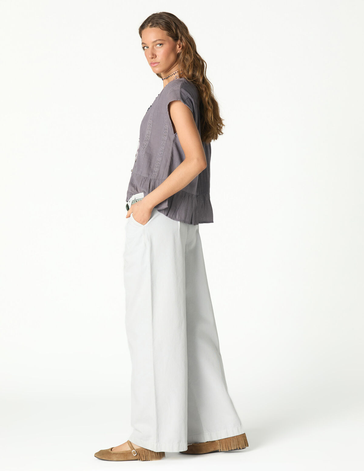 DRIZZLE PLEATED TROUSERS