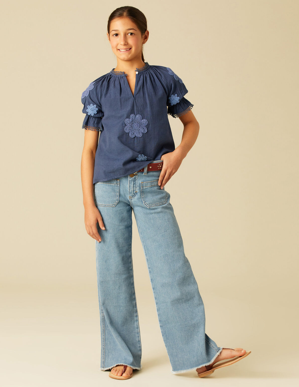 PANTALÓN BOLSILLOS VAQUERO AZUL