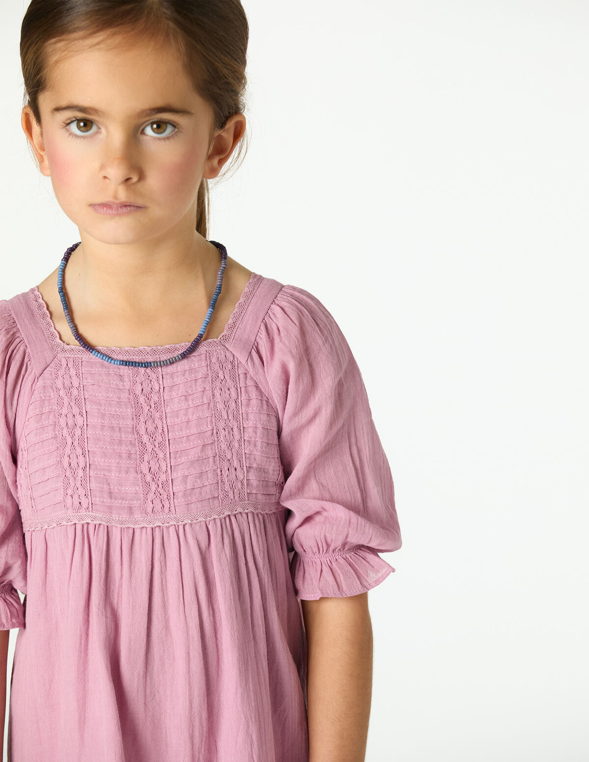 OVERCAST PIN-TUCK DRESS