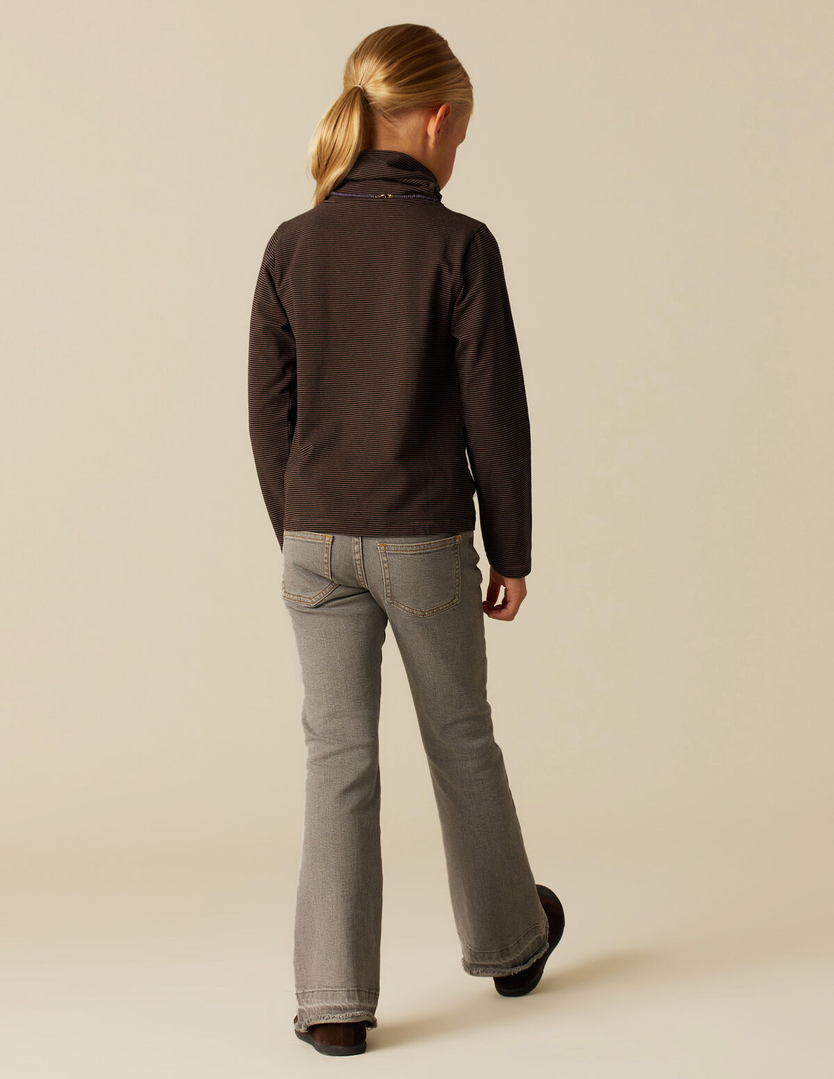 COL ROULÉ RAYURE BLEU