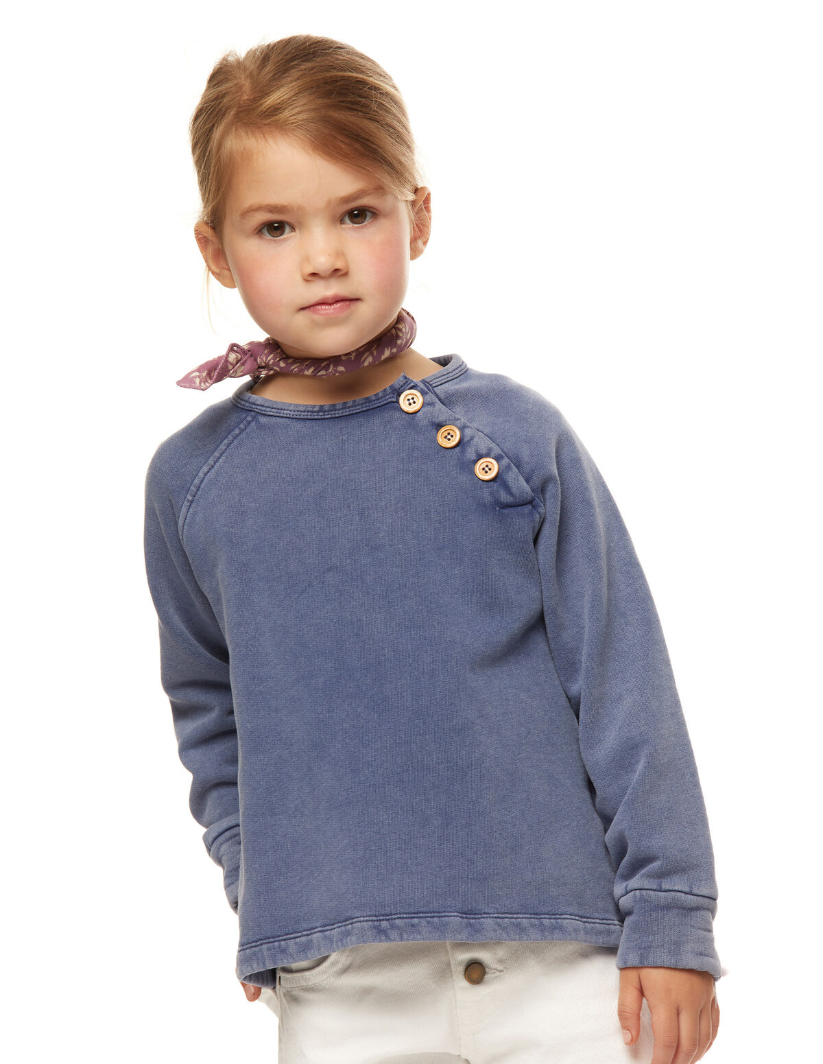 BLUE SWEATSHIRT BUTTONS