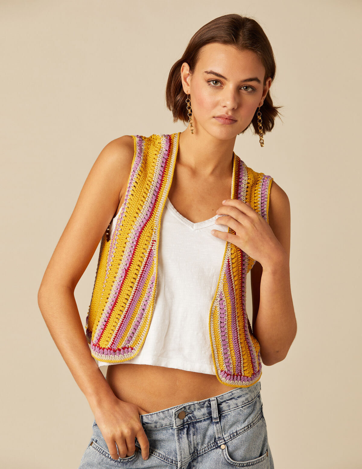 BLUE KNIT VEST
