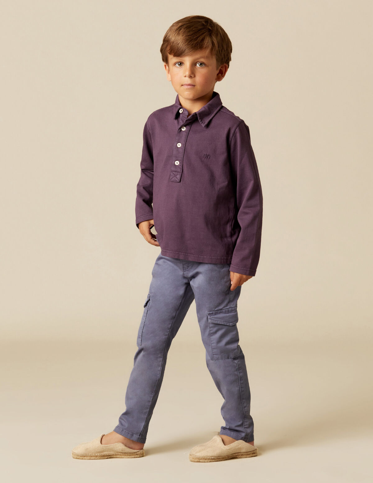 PANTALON CARGO LONG BLEU