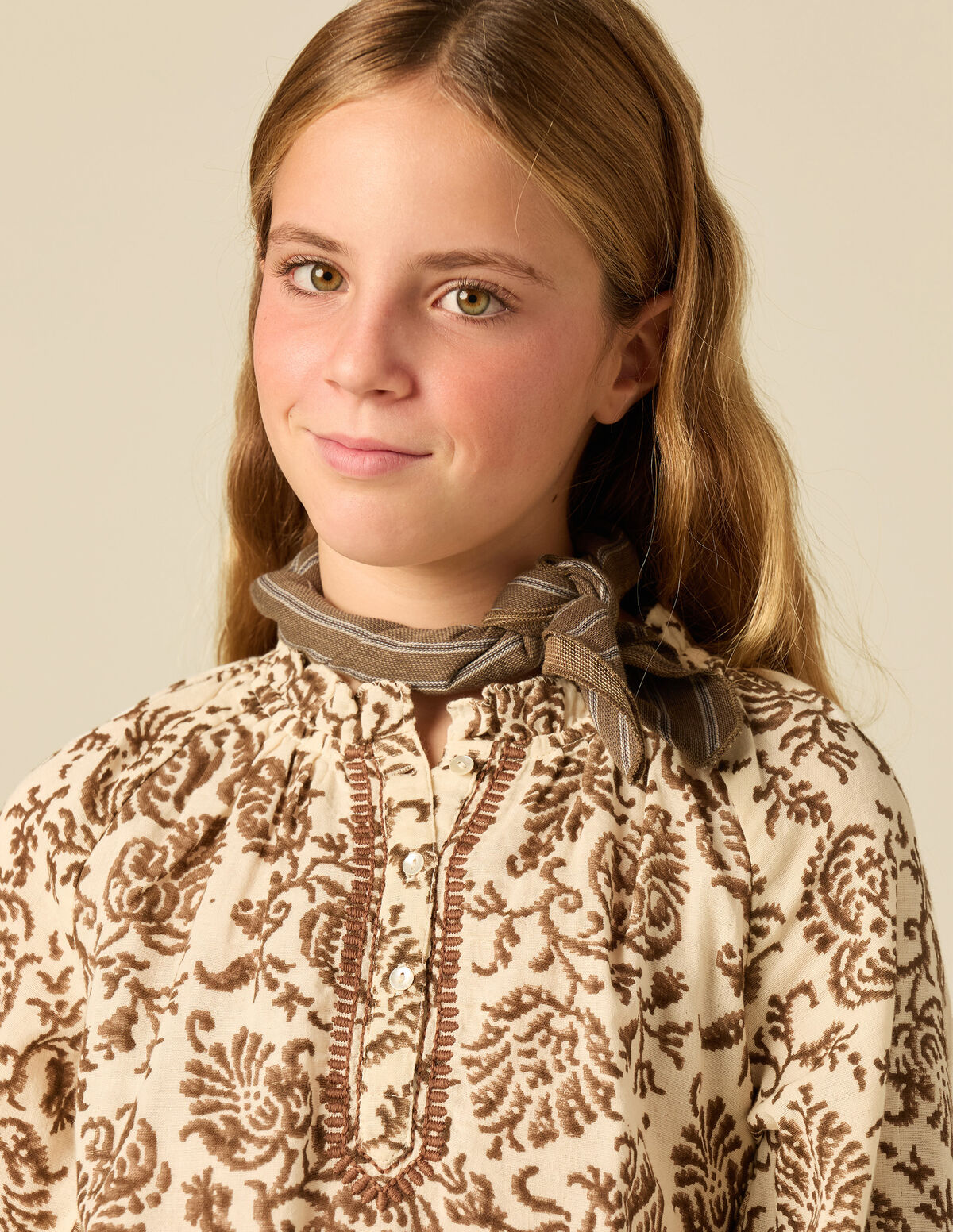 CAMISA FLORAL VINTAGE BROWN