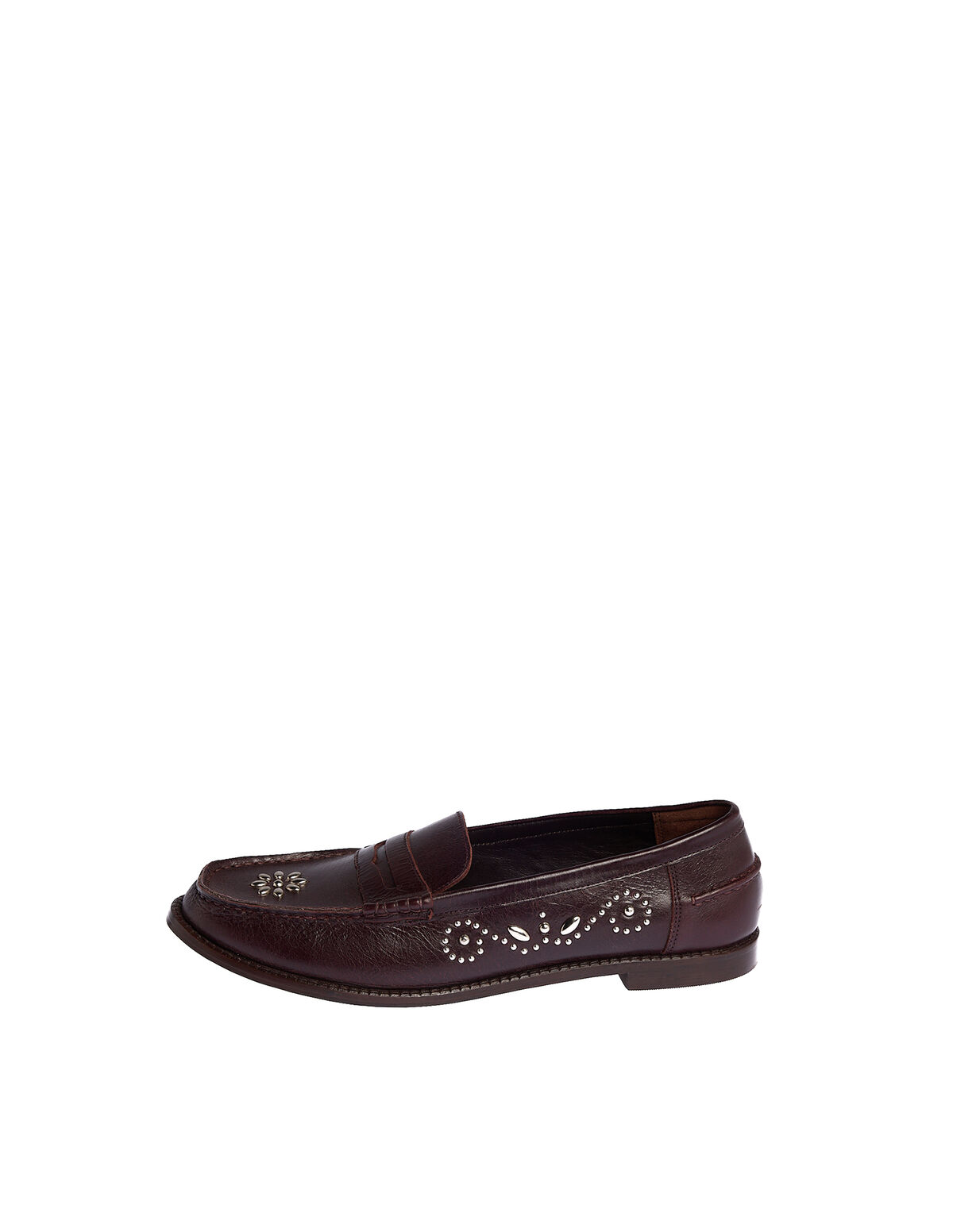 LEATHER STUDDED LOAFERS