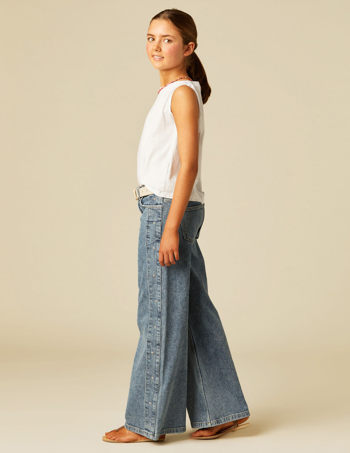 PANTALÓN ESTRELLAS LATERAL VAQUERO AZUL