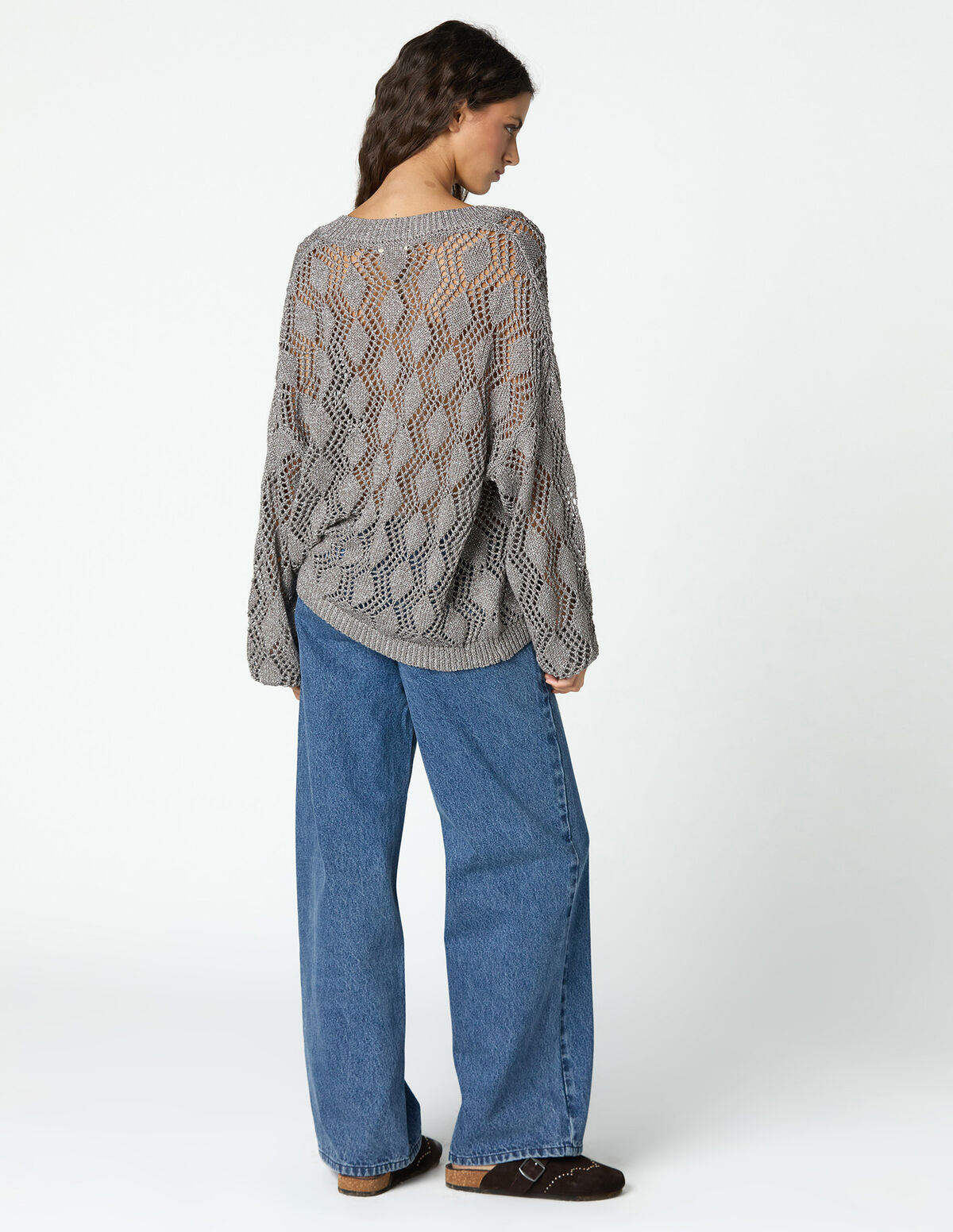 CAMISOLA MALHA BRILHO PRATA