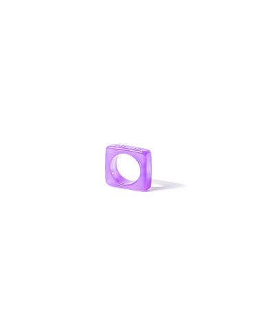 Purple resin square ring - Rings - Nícoli