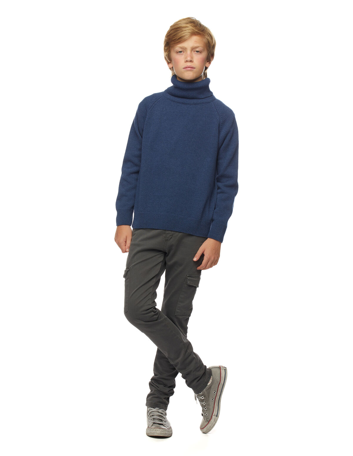 Pantalón cargo largo gris oscuro