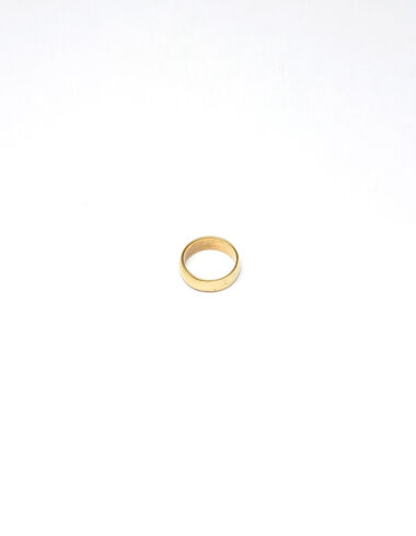 Double Trouble wide gold ring - Golden Collection - Nícoli