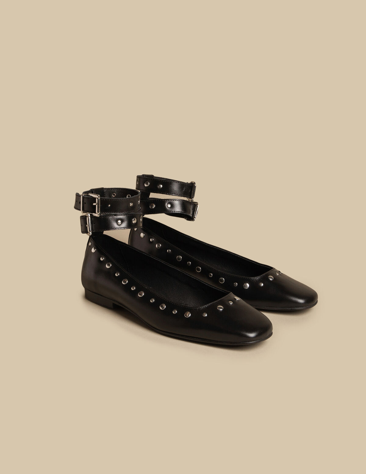 BAILARINA PULSERA TACHUELAS MARRÓN