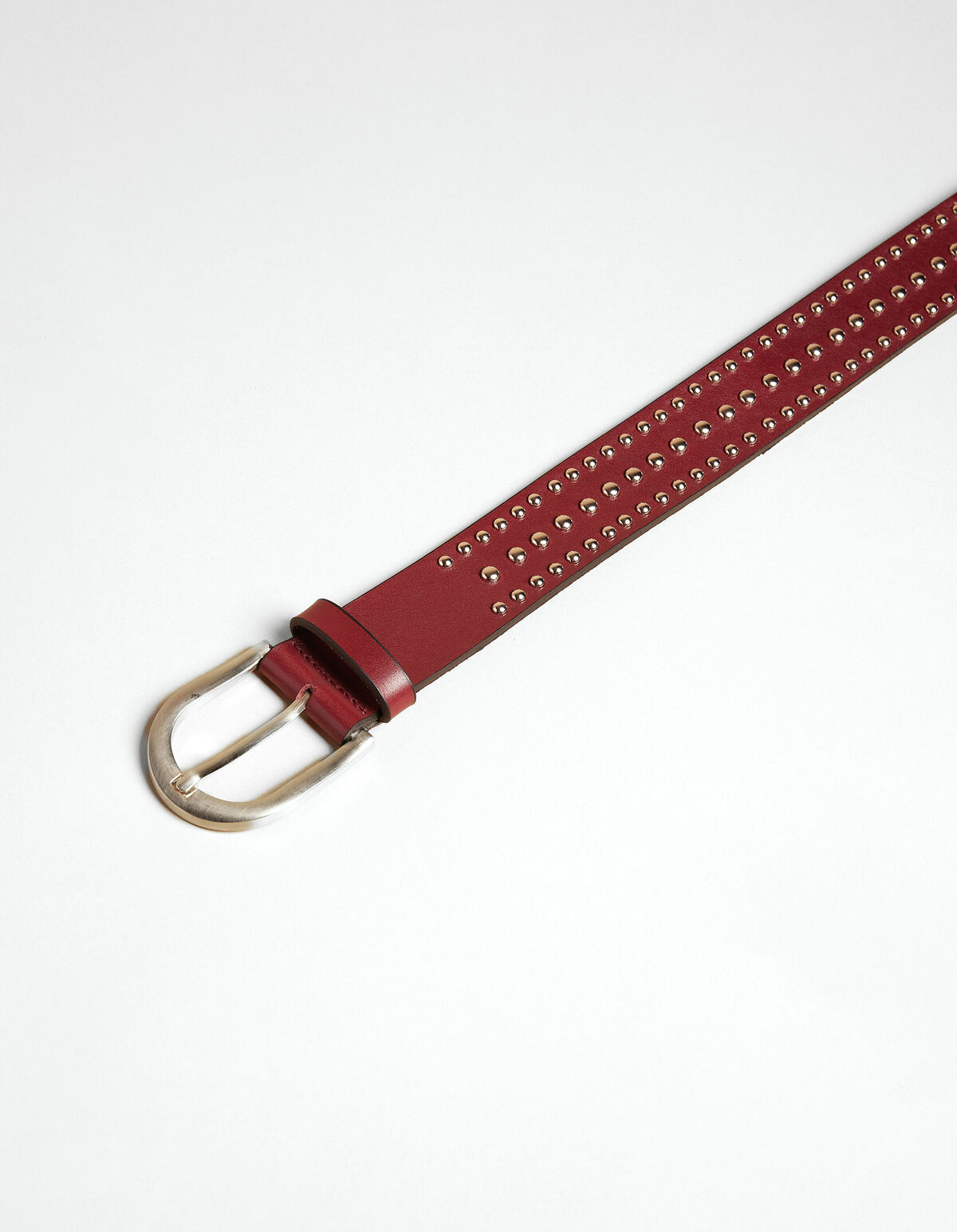 MAROON STUDDED BELT