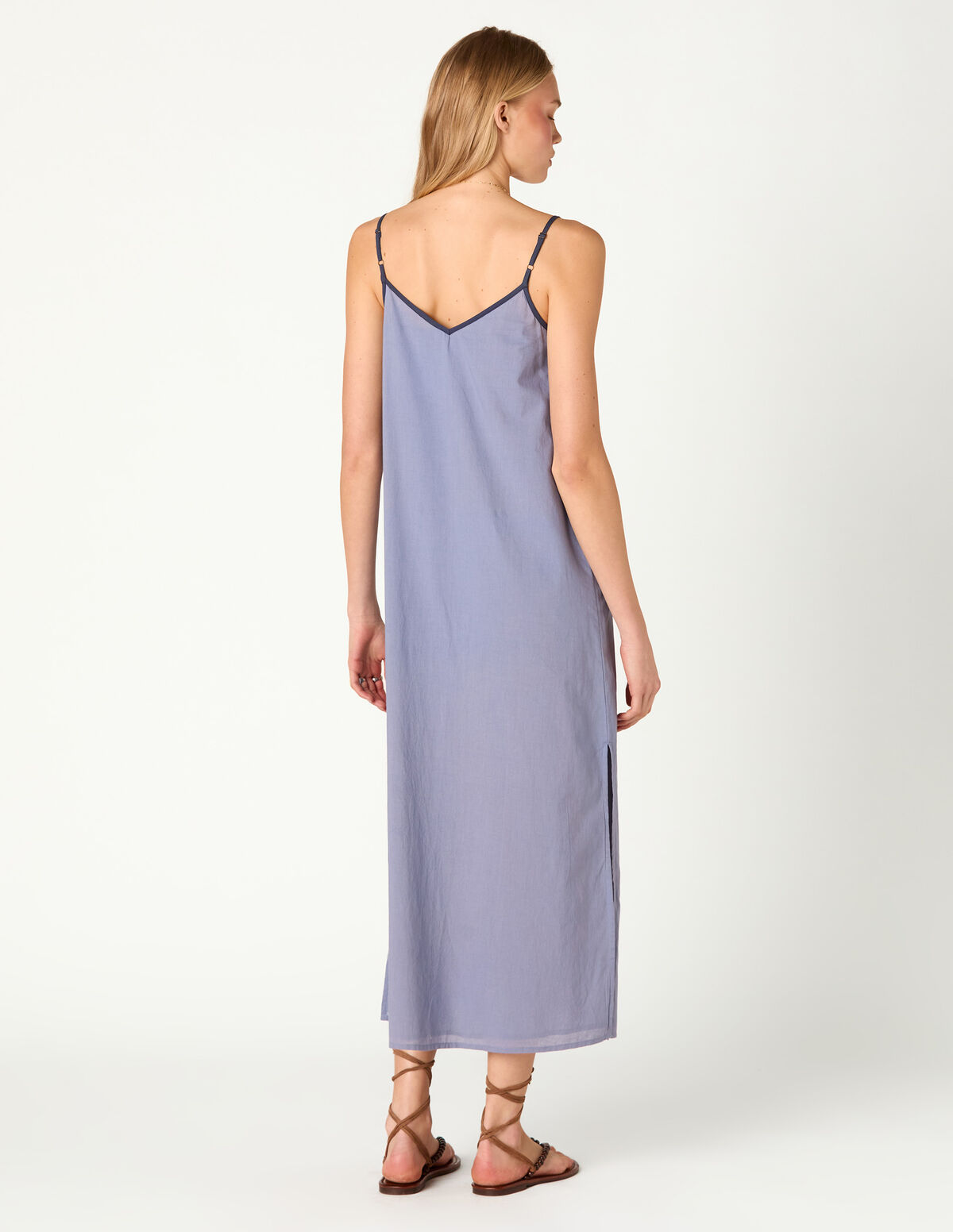 LEAVES EMBROIDERED DRESS