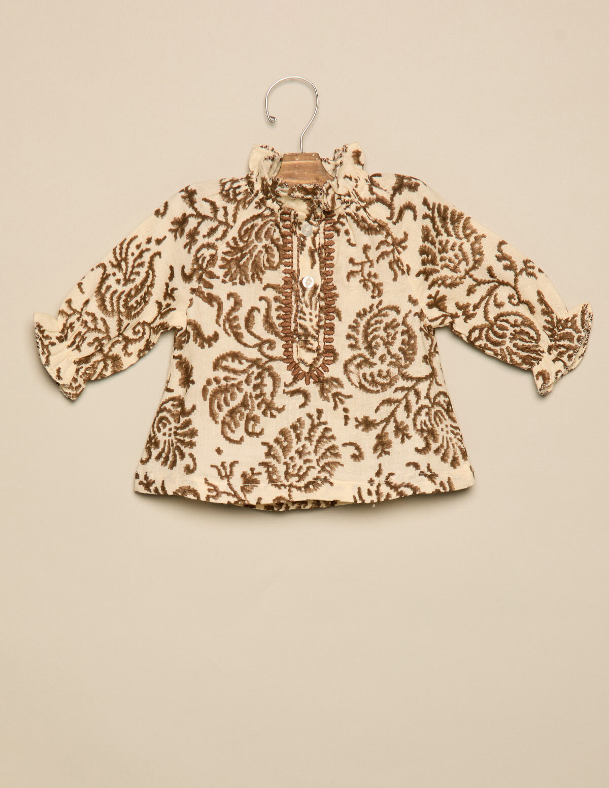 BROWN FLORAL SHIRT