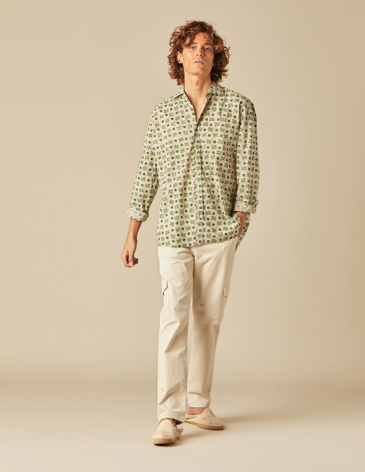 CHEMISE BOUQUETS VERTE
