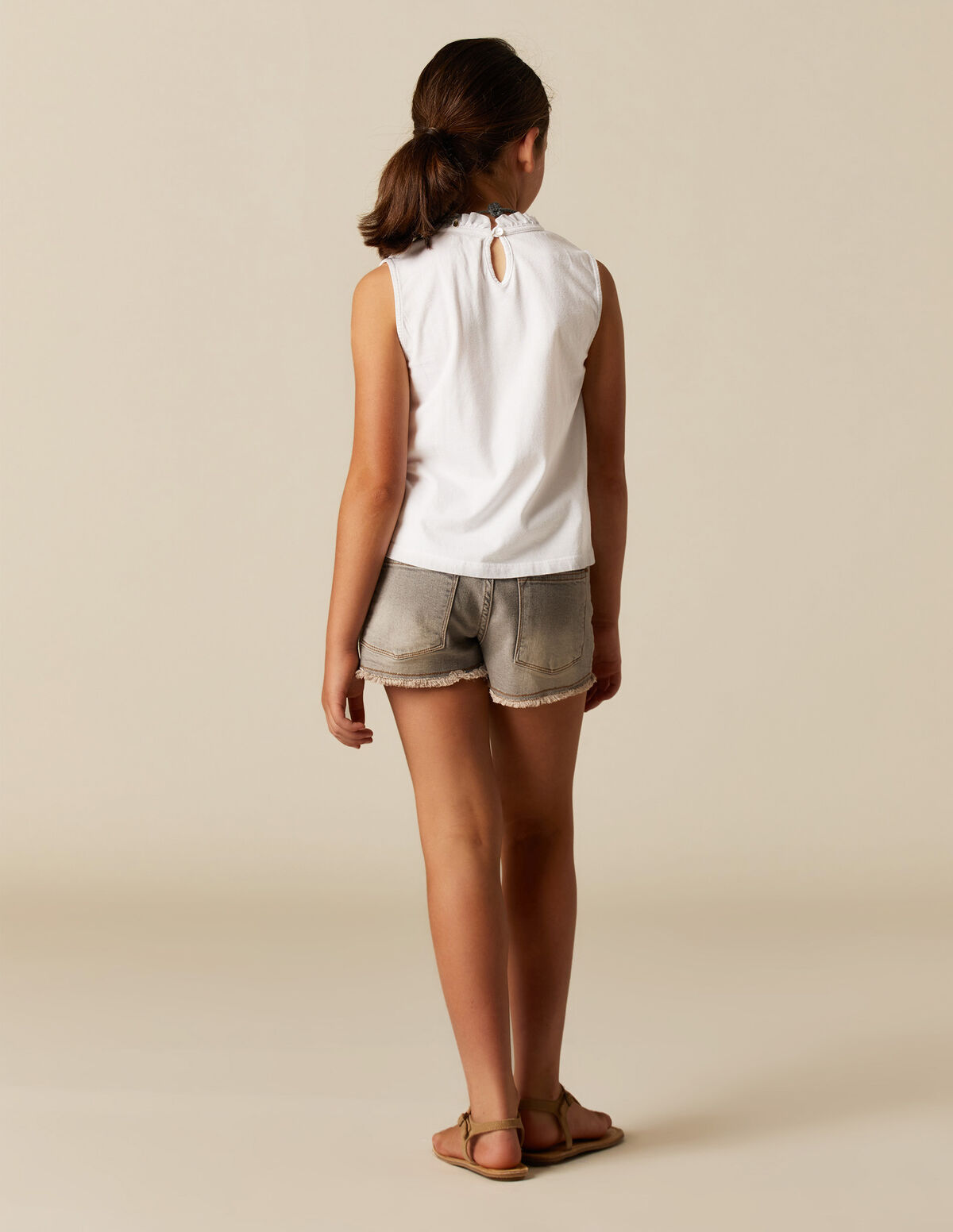 T-SHIRT GOLA FRANZIDOS BRANCA
