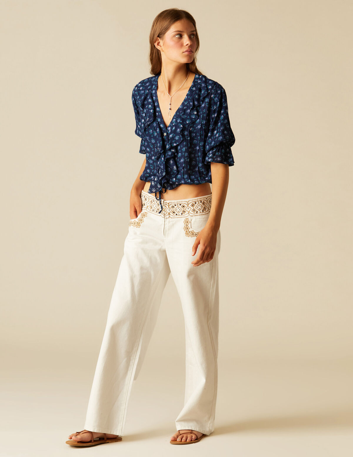CAMISA FLORES AZUL
