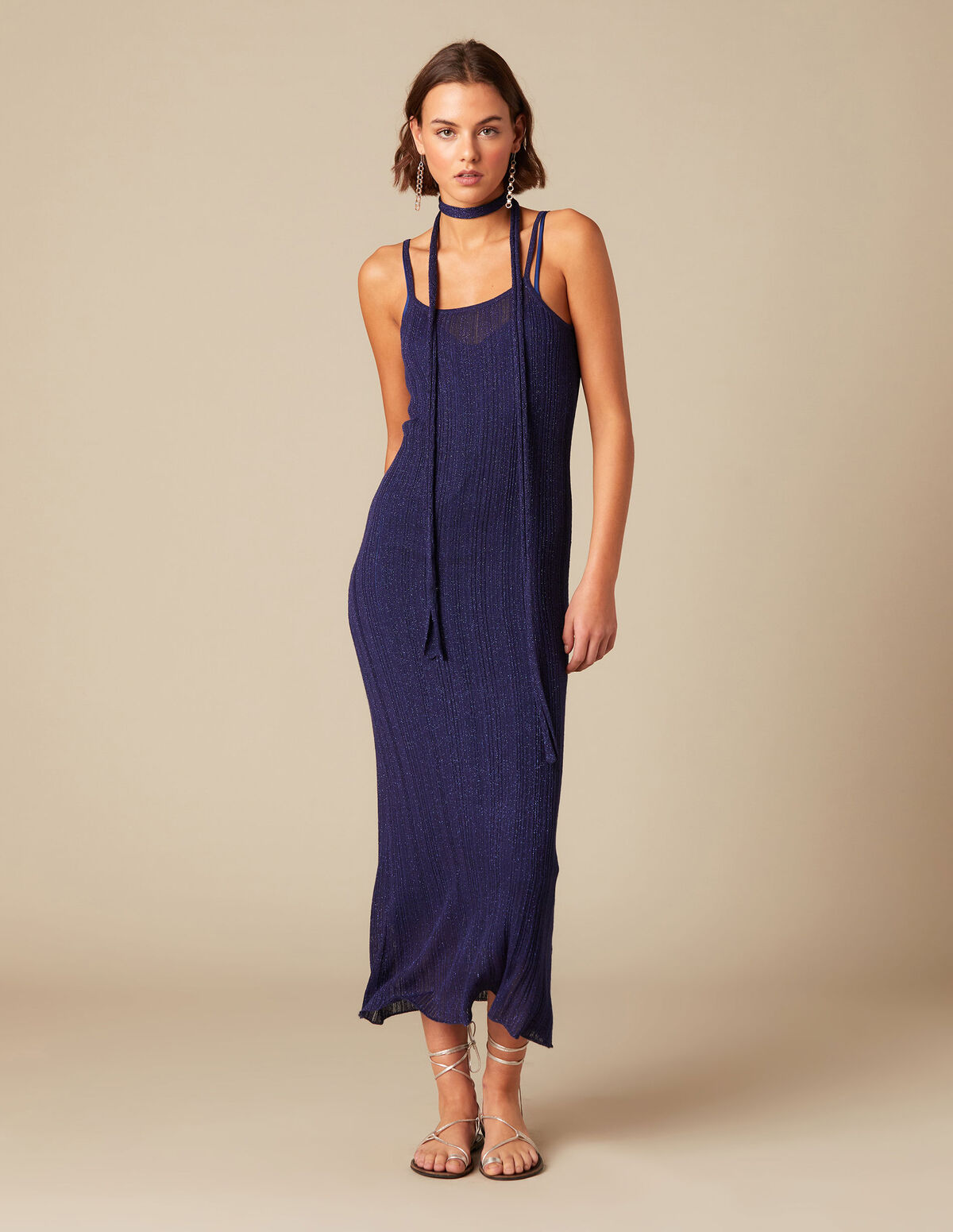 VESTIDO PUNTO AZUL DIBUJO