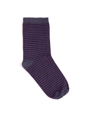 Blue sparkly striped socks - View all > - Nícoli