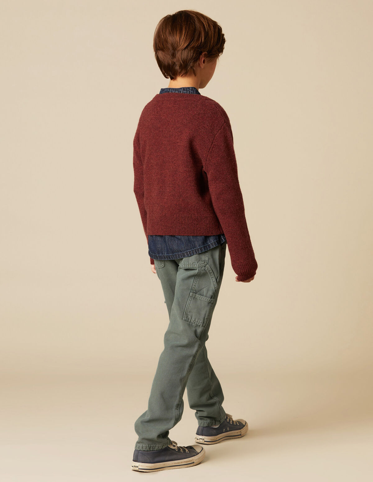 RUSSET V-NECK JUMPER