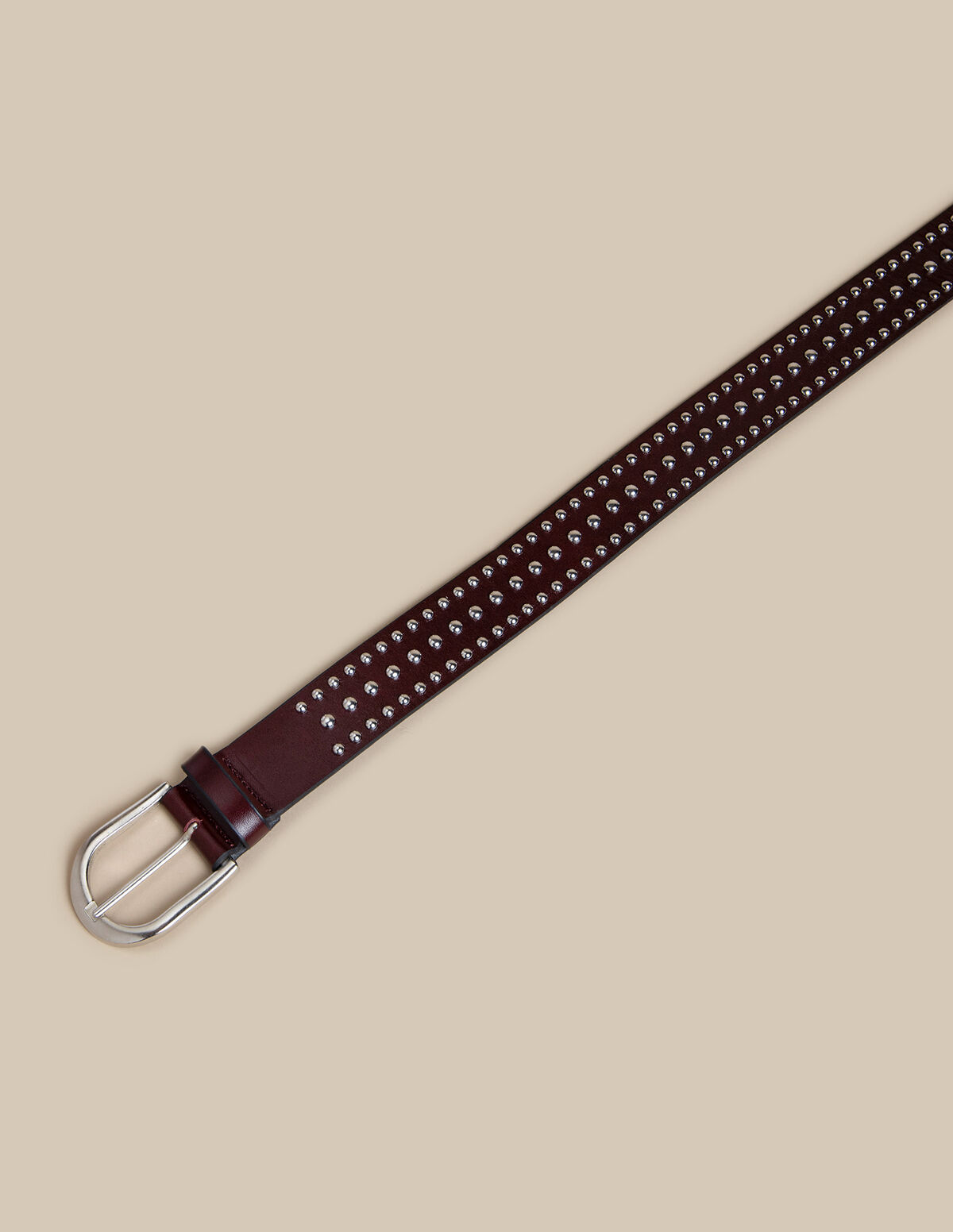 MAROON STUDDED BELT