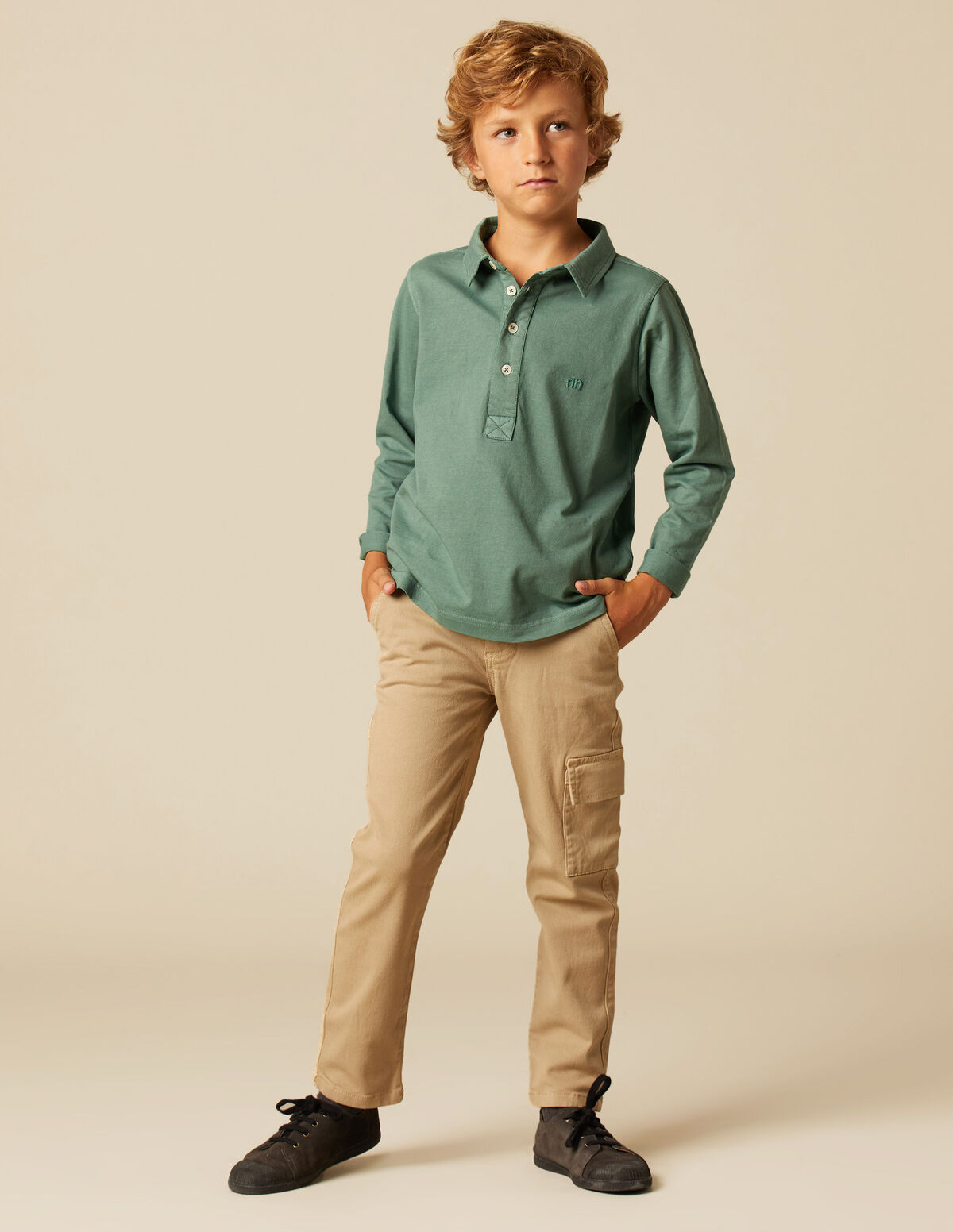 OLIVE CARGO TROUSERS