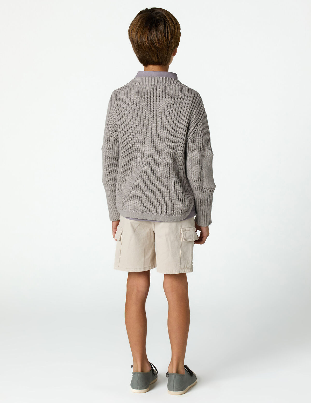 MAROON STRIPED CARGO SHORTS