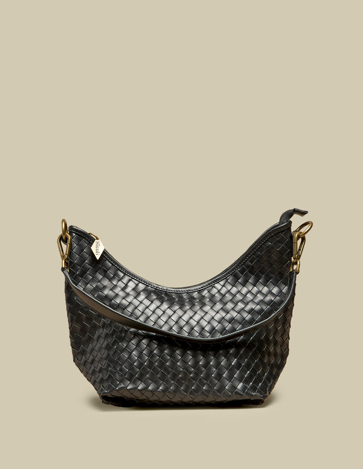 MINI SAC TRESSÉ NOIR