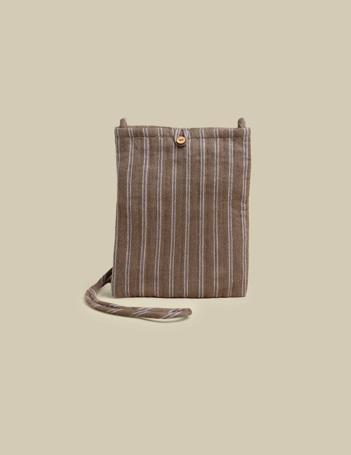 SAC BANDOULIÈRE RAYURES MARRON
