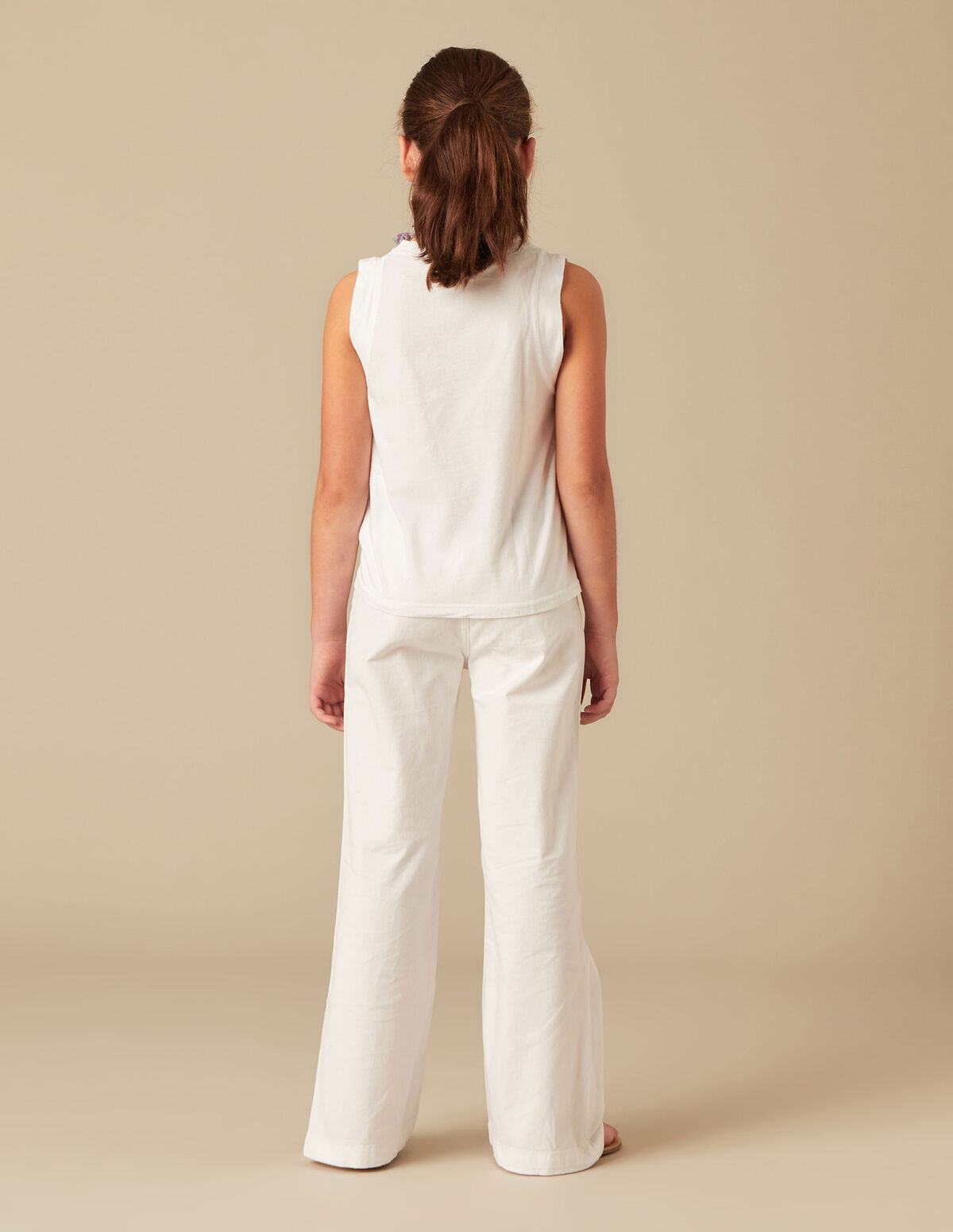 Pantalon rabat poches jean bleu