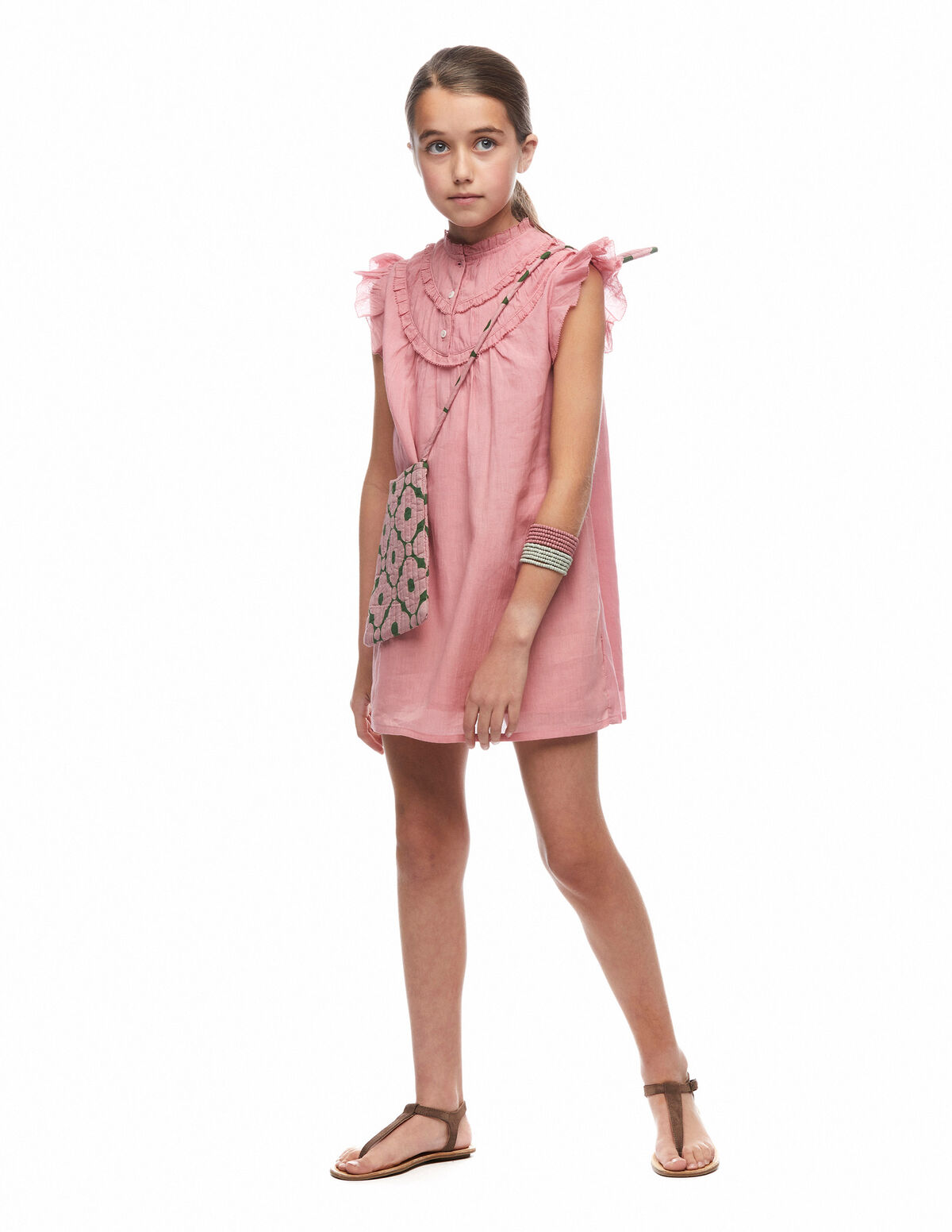 Vestido corte pico fresa