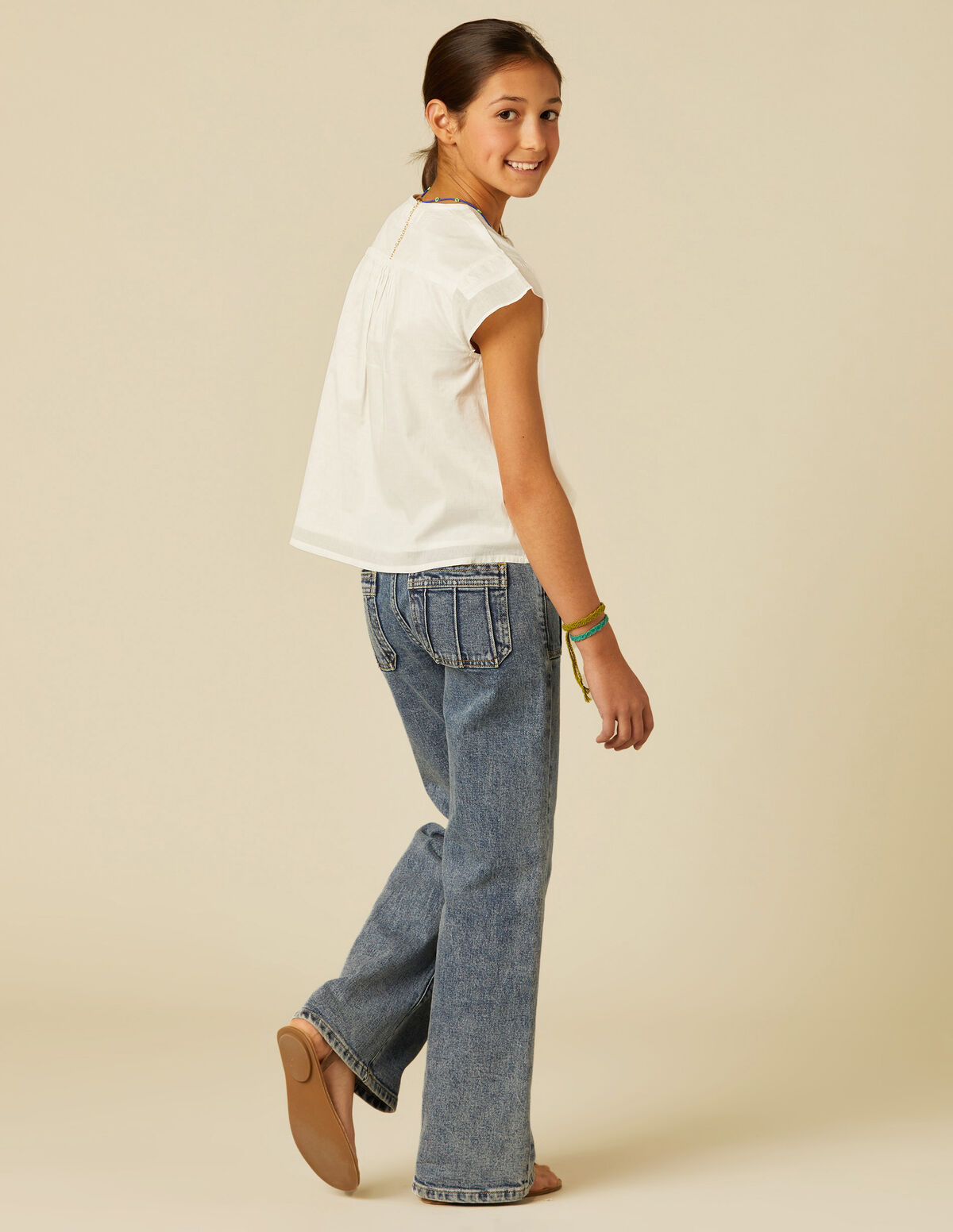 PANTALÓN AZUL BOLSILLOS COSTURAS