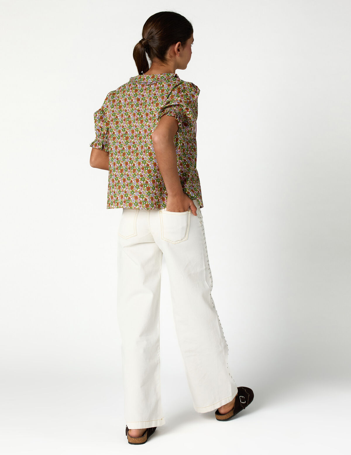 BLUE FLORARL PRINT SHIRT 