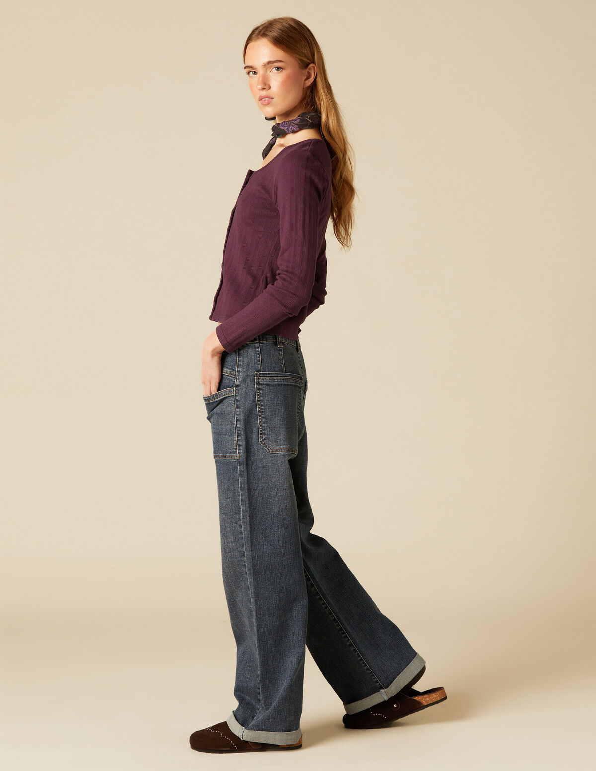 AMETHYST POINTELLE T-SHIRT