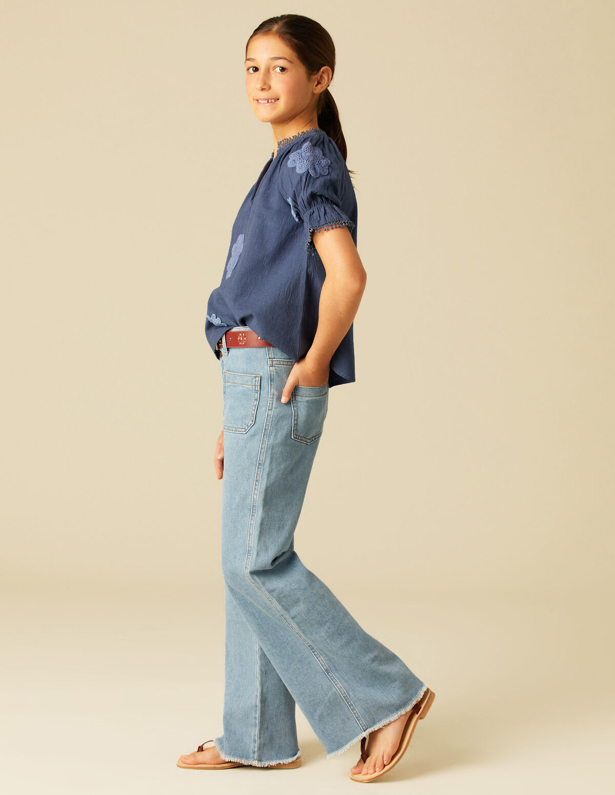 PANTALÓN BOLSILLOS VAQUERO AZUL