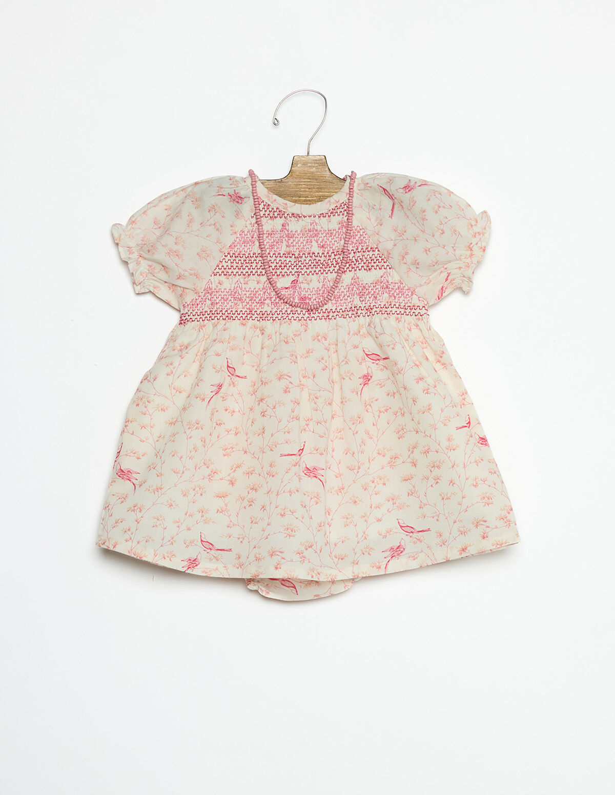 BLUE BAMBOO SMOCKED DRESS