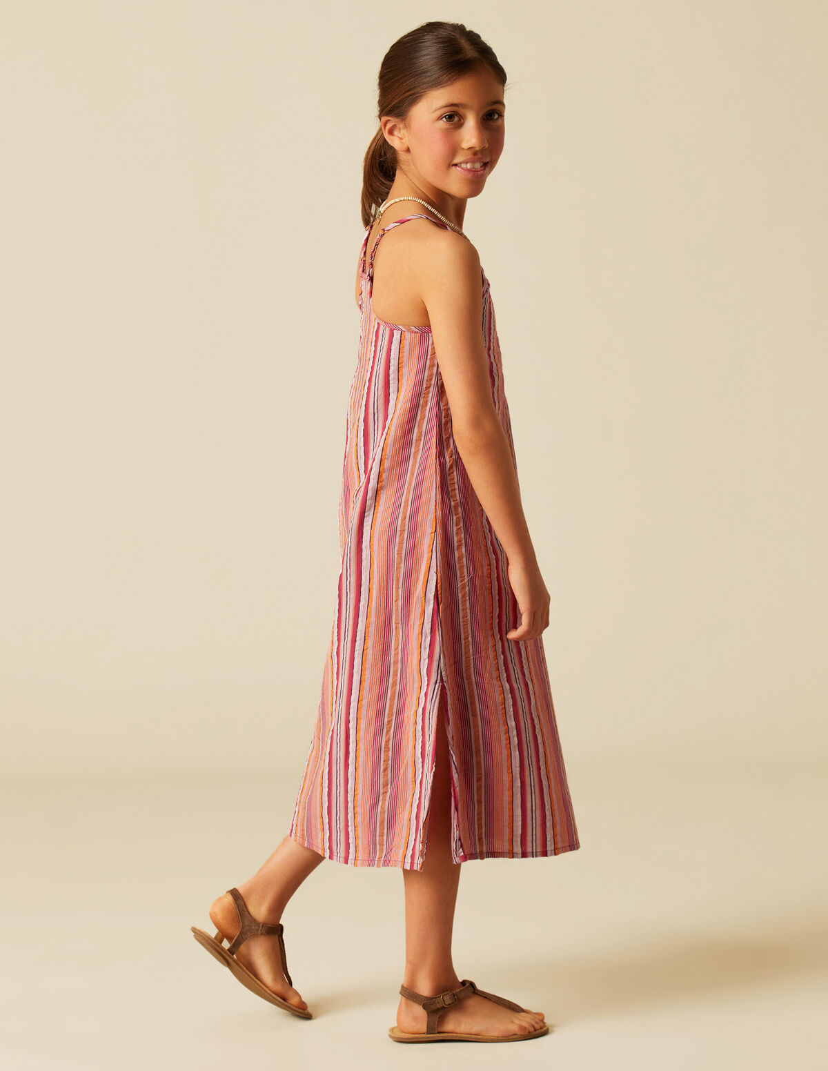 VESTIDO RAYA MULTICOLOR MORA