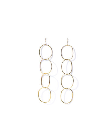Large gold chain earrings - Earrings - Nícoli