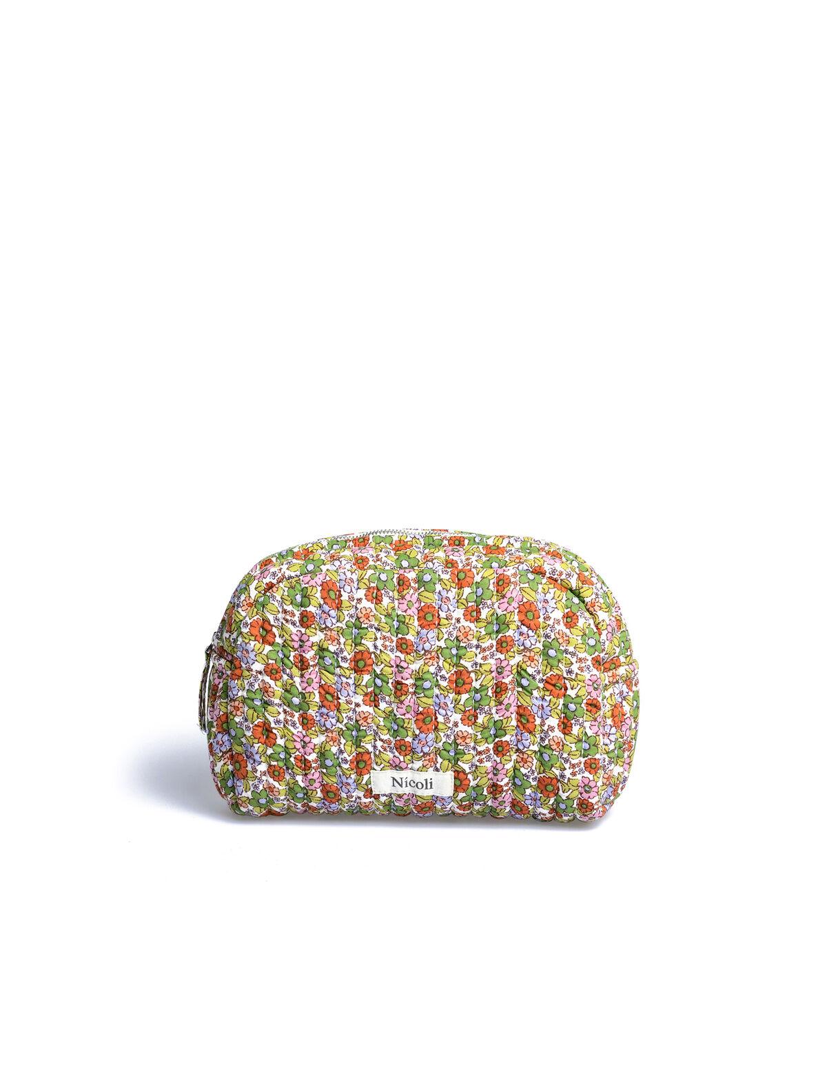 SMALL PINK FLORAL PRINT TOILETRY BAG