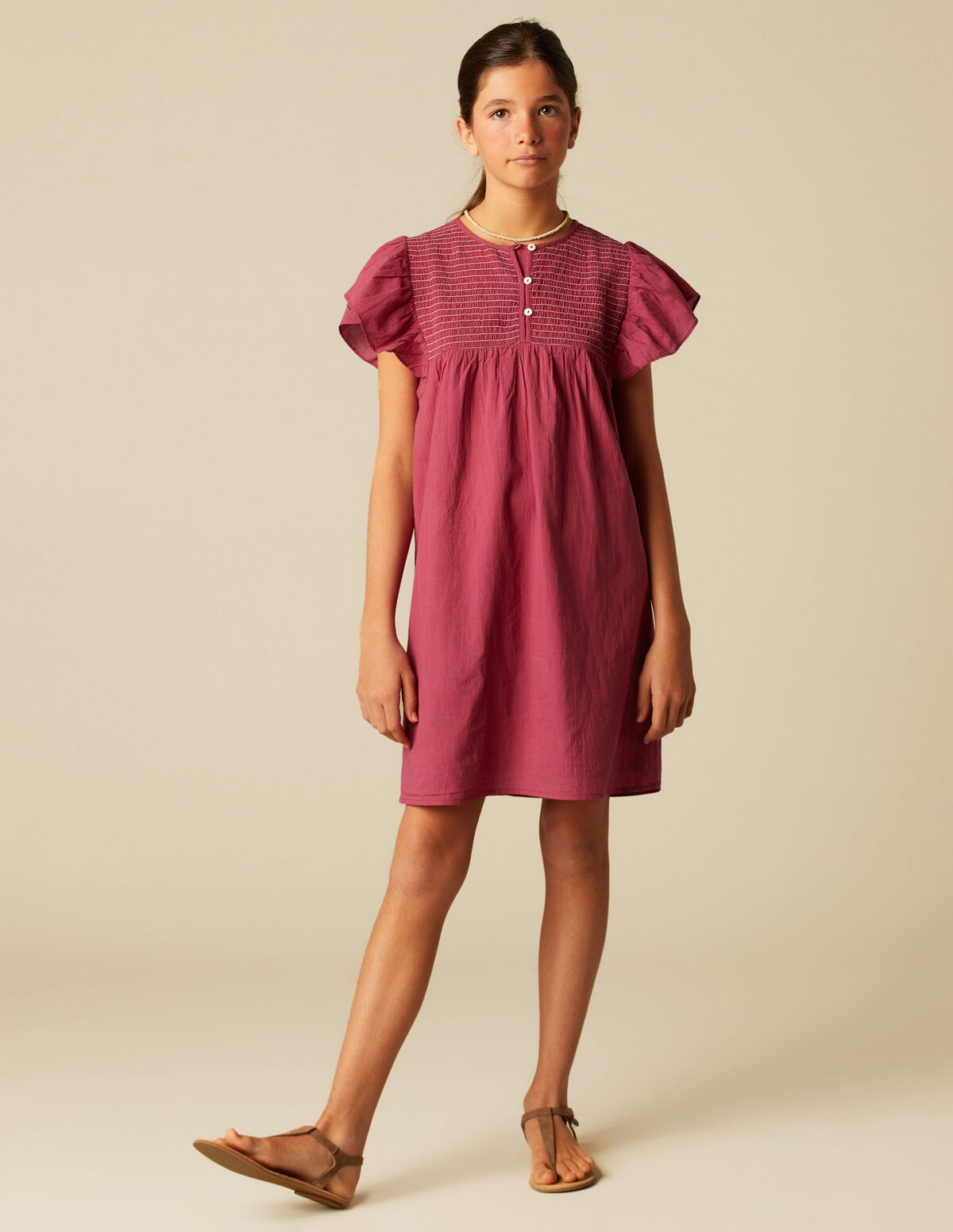 VESTIDO MORA FRUNCES GRIS