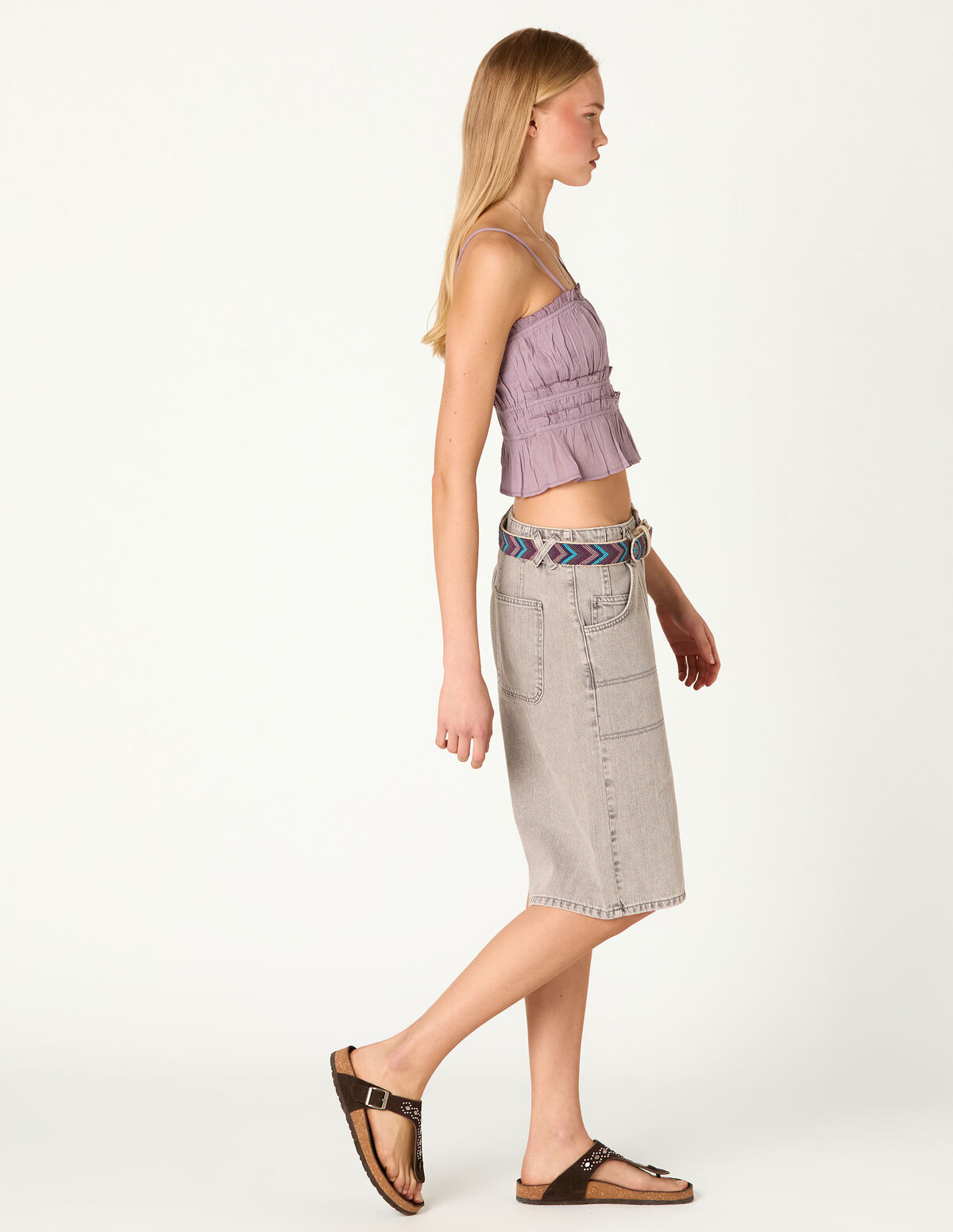ECRU DENIM BERMUDA