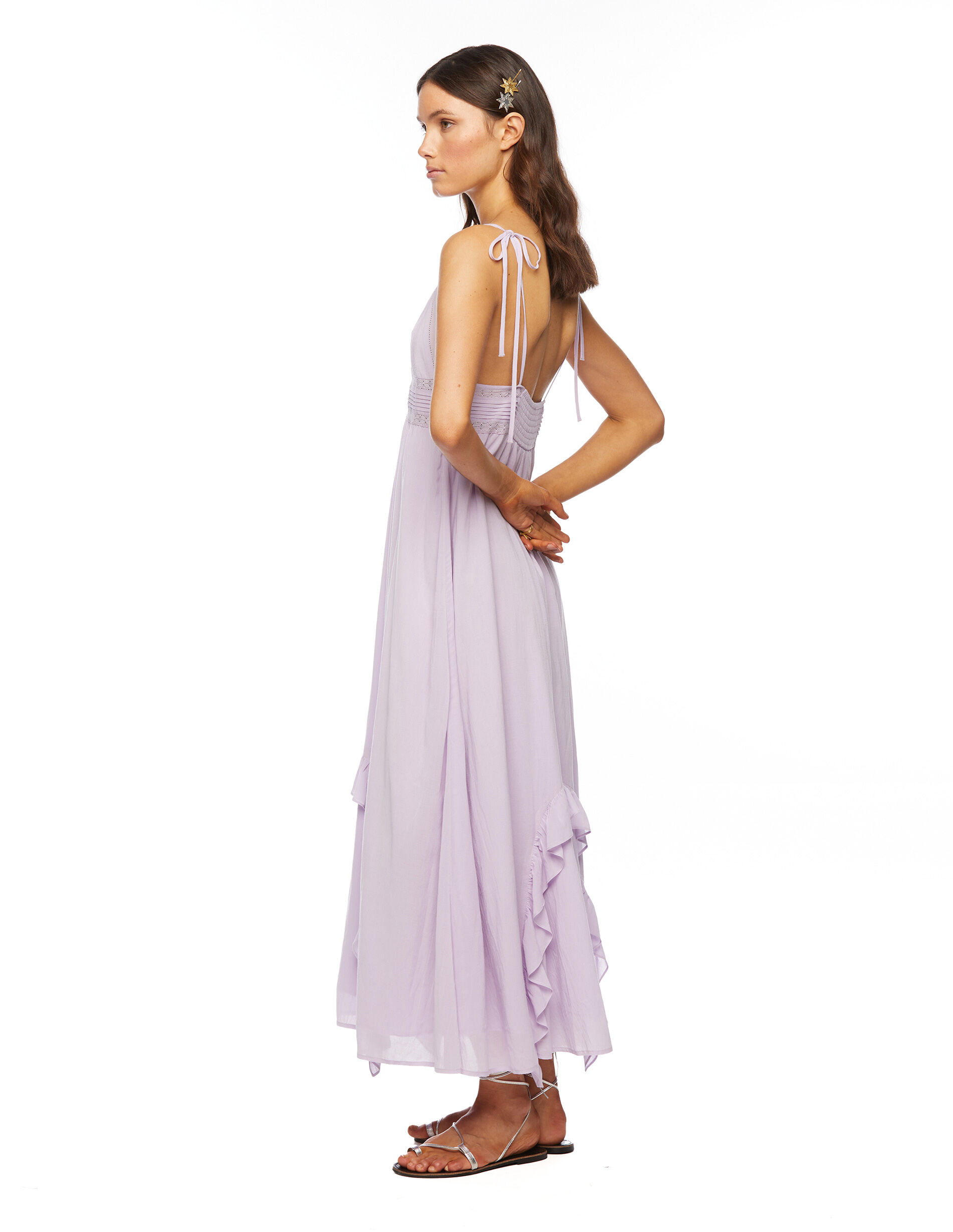 Vestido lila tirantes clearance