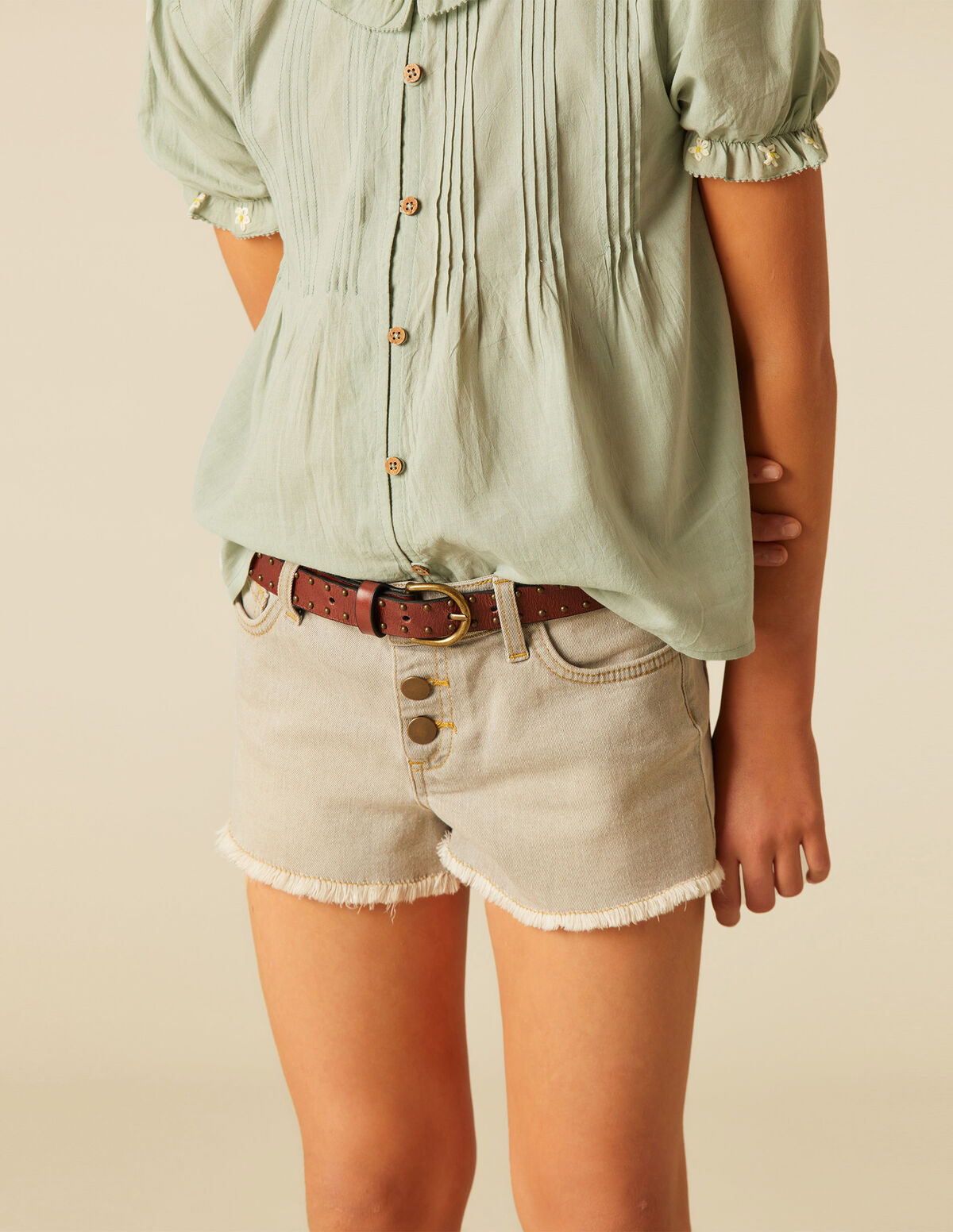 SHORT BOTONES BLANCO