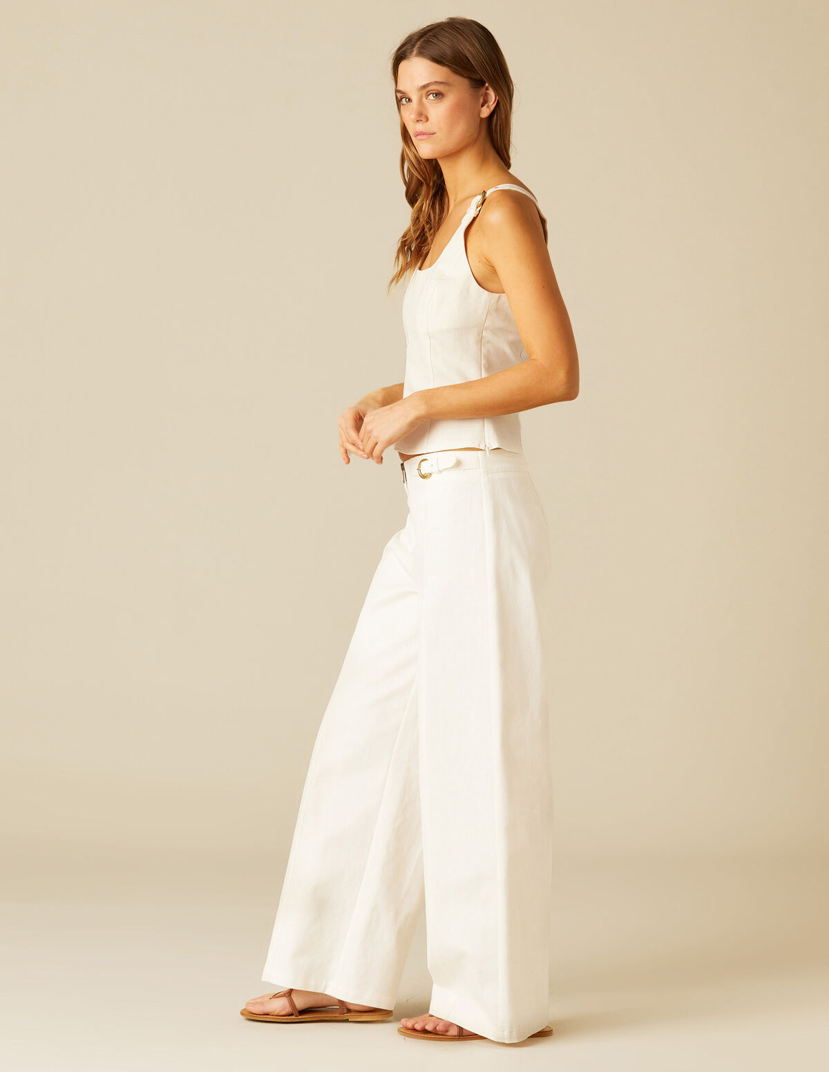 PANTALÓN HEBILLA BLANCO